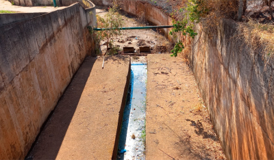 Vertedouro do Balneário: interrompido o fluxo de água do Confusão