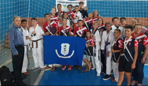 Atletas da seleção - Scorpions Taekwondo Team de São Gotardo brilham na 1ª etapa do campeonato Estudantil Interno da equipe Scorpions TKD Team, realizado em Campos Altos-MG.