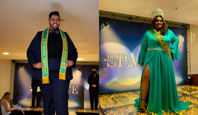 Modelos conquistam a passarela do concurso &quot; Mister Brasil Continentes  Del Mundo Plus Size 2021&quot; na cidade do Rio de Janeiro